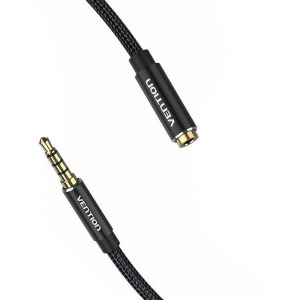 Vention Jack 3.5 mm Male - Jack 3.5 mm Female, 2m, negru