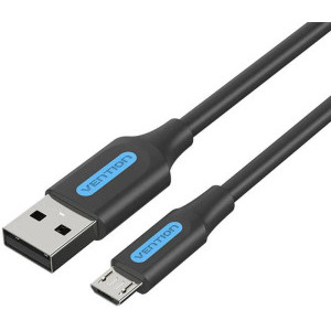 Vention USB 2.0 Male - microUSB 2.0 Male, 0.25m, negru