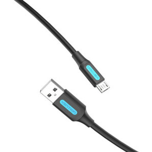 Vention USB 2.0 Male - microUSB 2.0 Male, 0.5m, negru