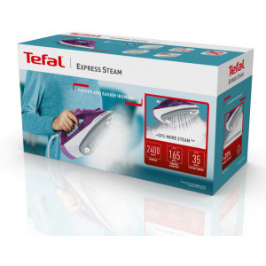 Tefal Fier de calcat Express Steam FV2836E0, 2400W, 35g/min, Violet