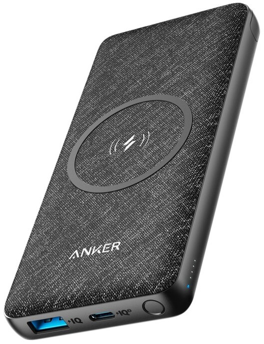 Baterie externa Anker Hybrid PowerCore Sense III, 10000 mAh, incarcare wireless 10W, 1x USB-C, 1x USB-A, Quick Charge, Black