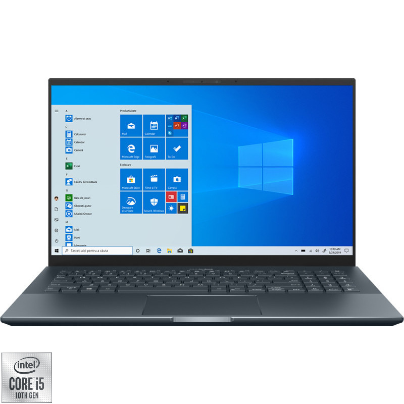 Ultrabook ASUS 15.6” ZenBook Pro 15 OLED UX535LI, UHD Touch, Procesor Intel® Core™ i5-10300H (8M Cache, up to 4.50 GHz), 16GB DDR4, 1TB SSD, GeForce GTX 1650 Ti 4GB, Win 10 Pro, Pine Grey ASUS imagine noua idaho.ro