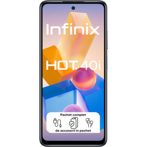 INFINIX HOT 40i, 128GB, 4GB RAM, Dual SIM, 4G, Tri-Camera, Starlit Black