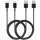 Cablu de date / adaptor Samsung USB Male la USB-C Male, 1.5 m, Black pachet cu 2 bucati