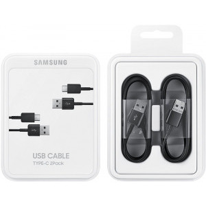 Samsung USB Male la USB-C Male, 1.5 m, Black pachet cu 2 bucati