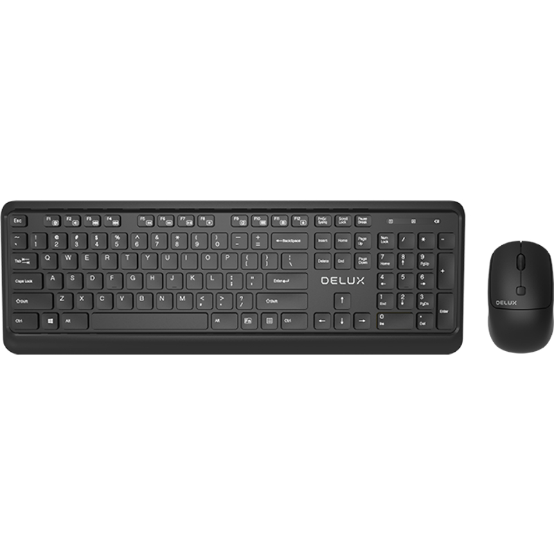 Kit periferice Delux Tastatura KA190G + Mouse M320GX, Wireless, Black