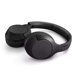 Philips Over-Ear, TAH8506BK/00, ANC, Bluetooth, aplicatie mobila, Negru