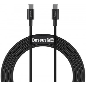 Cablu de date / adaptor Baseus Superior CATYS-C01, USB-C Male la USB-C Male, 2 m, Black