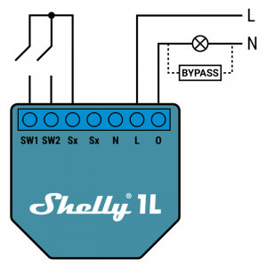Shelly 1L inteligent pentru automatizari, Wi-Fi, 20 W, control aplicatie, control vocal