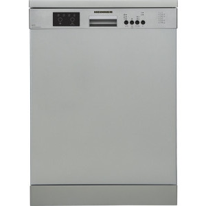 Masina de spalat vase Heinner HDW-FS6006DSE++, 12 seturi, 6 programe, Clasa E, Half Load, AquaStop, 60 cm, Argintiu