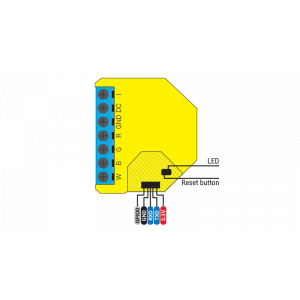 Shelly RGBW2 inteligent pentru banda LED RGB, Wi-Fi, 4 Canale, Control aplicatie