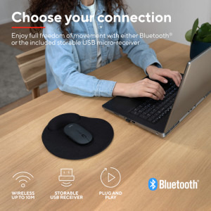 Trust Puck, Wireless/Bluetooth, Black