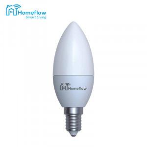 Homeflow Bec inteligent LED Wireless B-5004, E14, 5W(40W), 400lm, RGB, Control de pe telefonul mobil