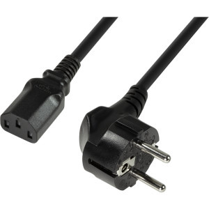 Cablu componente Logilink Schuko Male - IEC 320 C13 Female, 1.8m, negru