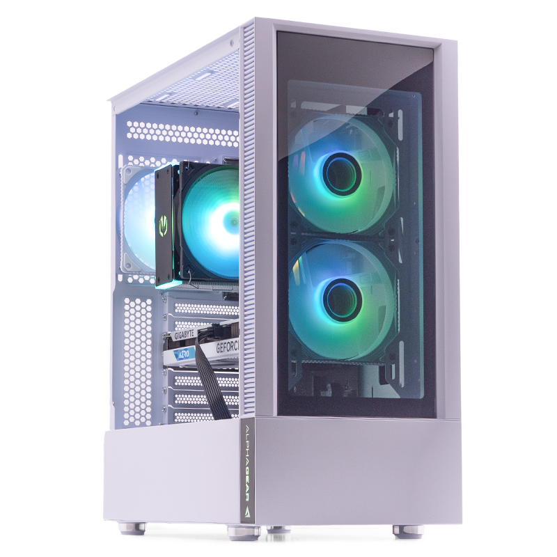 PC Gaming BALAUR Alb Epic Plus, AMD Ryzen 5 7600 3.8GHz, 32GB DDR5, 1TB SSD, RTX 4060 8GB GDDR6, Iluminare RGB