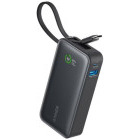 Baterie externa Anker Nano 545, 10000 mAh, 1x USB-C, 1x USB, 30W cablu USB-C incorporat, Black