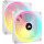 Ventilator Corsair iCUE LINK QX140 RGB 140mm Starter Kit White Two Fan Pack