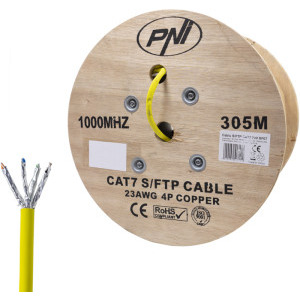 PNI CAT7 Stranded Cable S/FTP 305 m Yellow