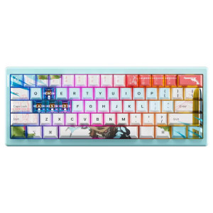 QwertyKey 61 Pro Western RGB Blue Liniar Prelubrifiat V2 Switch Mecanica