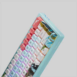QwertyKey 61 Pro Western RGB Blue Liniar Prelubrifiat V2 Switch Mecanica