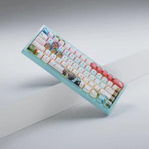QwertyKey 61 Pro Western RGB Blue Tactil Prelubrifiat V2 Switch Mecanica