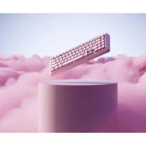 QwertyKey 65 Pro Bliss RGB Pink Liniar Prelubrifiat V2 Switch Mecanica