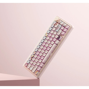 QwertyKey 65 Pro Bliss RGB Pink Tactil Prelubrifiat V2 Switch Mecanica