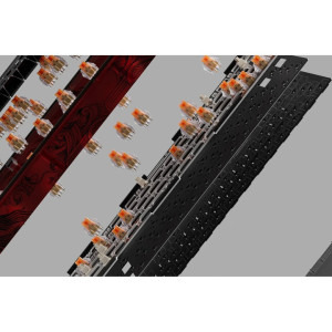 QwertyKey 65 Pro Dracula RGB Red Liniar Prelubrifiat V2 Switch Mecanica