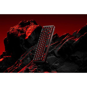QwertyKey 65 Pro Dracula RGB Red Liniar Prelubrifiat V2 Switch Mecanica
