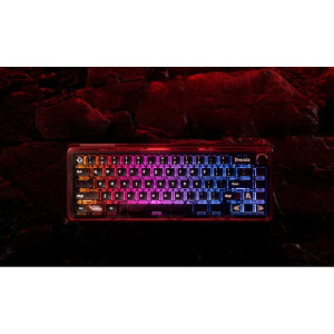 QwertyKey 65 Pro Dracula RGB Red Tactil Prelubrifiat V2 Switch Mecanica