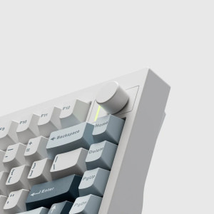 QwertyKey 75 Pro V2 RGB White Tactil Prelubrifiat V2 Switch Mecanica