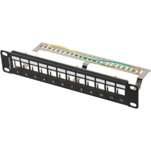 Lanberg Patch panel 10 inch 12 Porturi 1U FTP Blank, Negru PPKS-9212-B