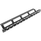 Accesoriu retea Lanberg Patch panel 19 inch 24 Porturi 1U Blank Keystone, Negru PPKS-1224-B