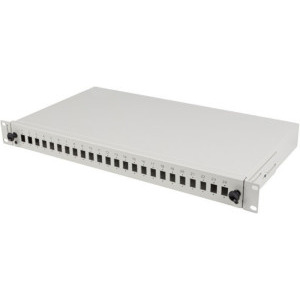 Lanberg Patch panel 19 inch 24 Porturi 1U Fiber SC Simplex/LC Duplex, Gri FOP1-24SS-LDS