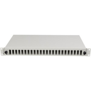 Lanberg Patch panel 19 inch 24 Porturi 1U Fiber SC Duplex/LC Quad, Gri FOP1-24SD-LQS