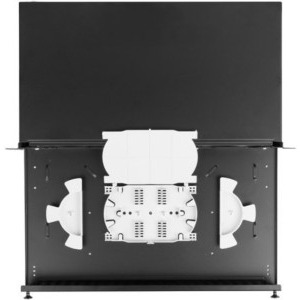 Lanberg Patch panel 19 inch 12 Porturi 1U Fiber SC Duplex/LC Quad, Negru FOP1-12SD-LQB