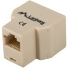 Accesoriu retea Lanberg Cupla RJ45 1 la 2, Maro AD-RJ45-2RJ45-OU