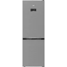 Combina frigorifica Beko B5RCNA376HXB1, 370 L, Clasa C, No Frost, ProSmart Inverter, HarvestFresh, AeroFlow, CoolAdapt, HomeWhiz, Control electronic, 186 cm, Metal Look