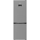 Combina frigorifica Beko B5RCNA375HXB1, 370 L, Clasa D, No Frost, HarvestFresh, AeroFlow, Control electronic, 186 cm, Metal Look