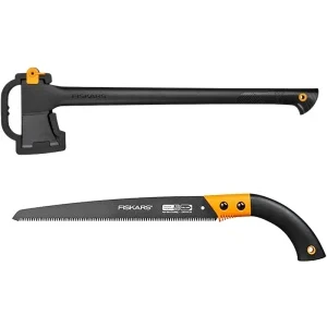 Fiskars Topor de padurar Solid A18 + Ferastrau cu lama fixa