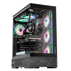 PC Gaming DRAGON Hyper Advanced Edition, AMD Ryzen 7 7700X3D 4.0GHz, 32GB DDR5, 2TB SSD, RX 9070 XT 16GB GDDR6, Iluminare RGB