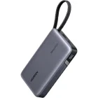 Baterie externa Ugreen PB551, 20000 mAh, 1x USB, 1x USB-C, 145 W, Display, Cablu USB-C integrat, Grey