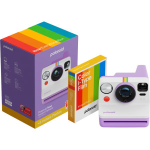 Polaroid Now Gen 3 Purple + Color Film Bundle (8 Instant Photos)