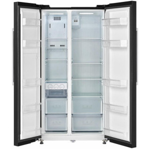 Heinner HSBS-M548NFINVBKE++, 548 L, Clasa E, Full No Frost, Inverter, Control electronic, 176 cm, Negru