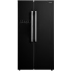 Frigider Side By Side Heinner HSBS-M548NFINVBKE++, 548 L, Clasa E, Full No Frost, Inverter, Control electronic, 176 cm, Negru