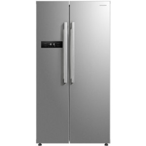 Heinner HSBS-M548NFINVXE++, 548 L, Clasa E, Full No Frost, Inverter, Control electronic, 176 cm, Inox