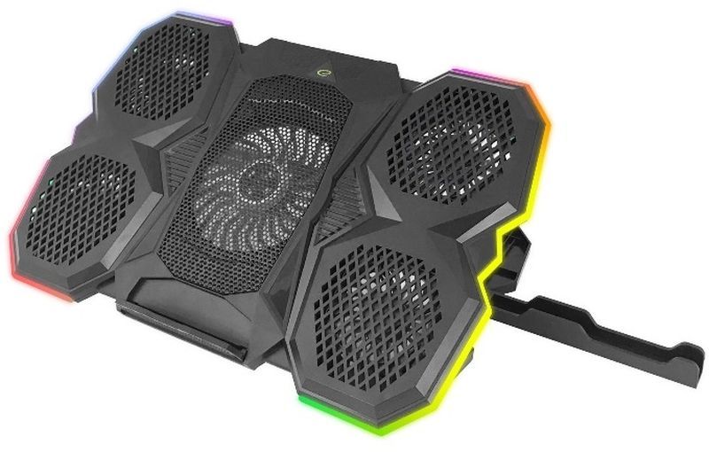 Stand/Cooler notebook Esperanza Gaming laptops, 17 inch Breva, 5 ventilatoare, iluminare LED RGB