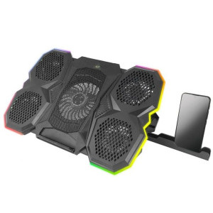 Stand/Cooler notebook Esperanza Gaming laptops, 17.3 inch Breva, 5 ventilatoare, iluminare LED RGB