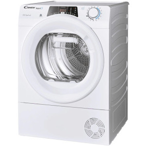 Candy ROE H10A2TE-S, Pompa de caldura, 10 kg, Clasa E, Easy Case, Senzor uscare, Antisifonare, Alb