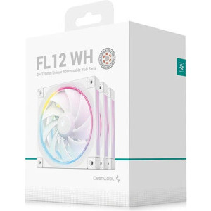 Deepcool FL12 ARGB 120mm White Three Fan Pack